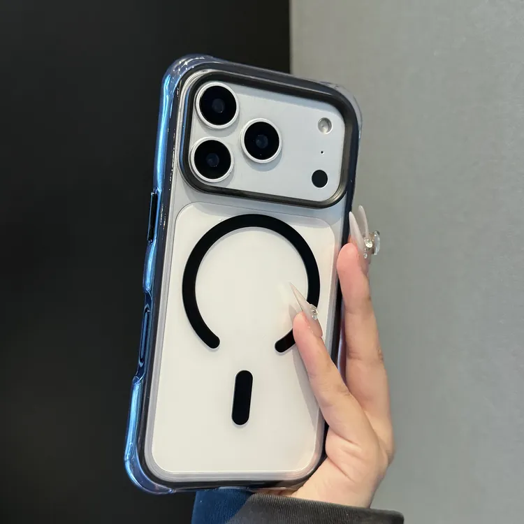 感激干适用于iPhone17promax手机壳四角防摔果冻透明磁吸自带air