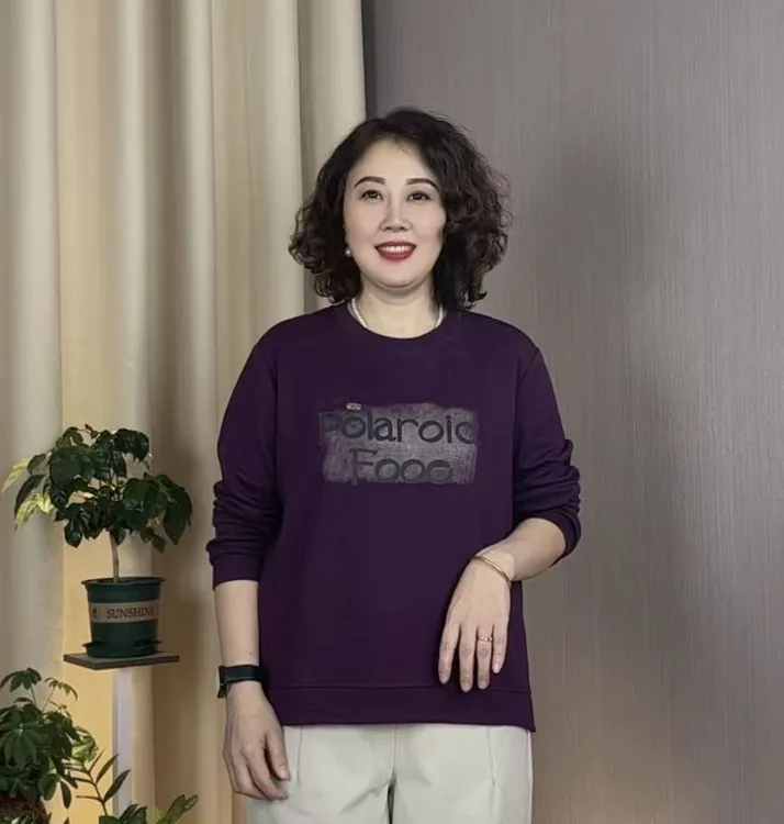 JIAXIN/珈辛字母春秋款正肩圆领套头卫衣女士上衣韩版潮流ol秋冬