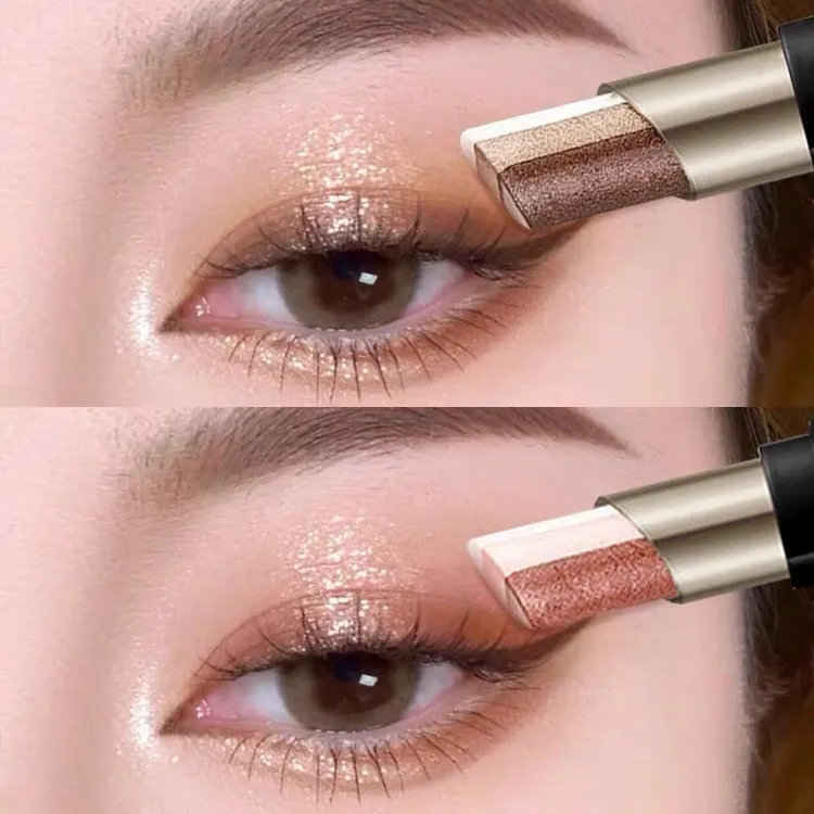 李佳琦推荐懒人三色渐变眼影棒卧蚕笔高光防水防汗不脱妆一抹成型