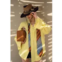 暴躁小明  <解构>重工艺压褶法式上衣气质宽松立体版型衬衫/LC003