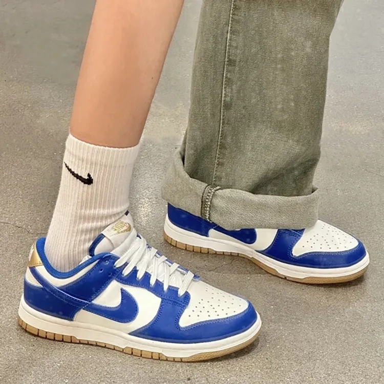 耐克NIKE女鞋Dunk Low低帮运动鞋百搭休闲鞋板鞋蓝白金FB7173-141