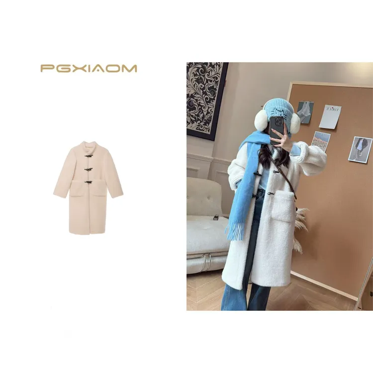 【PGXIAOM】润秀定制珍珠白长款毛毛外套WT4367