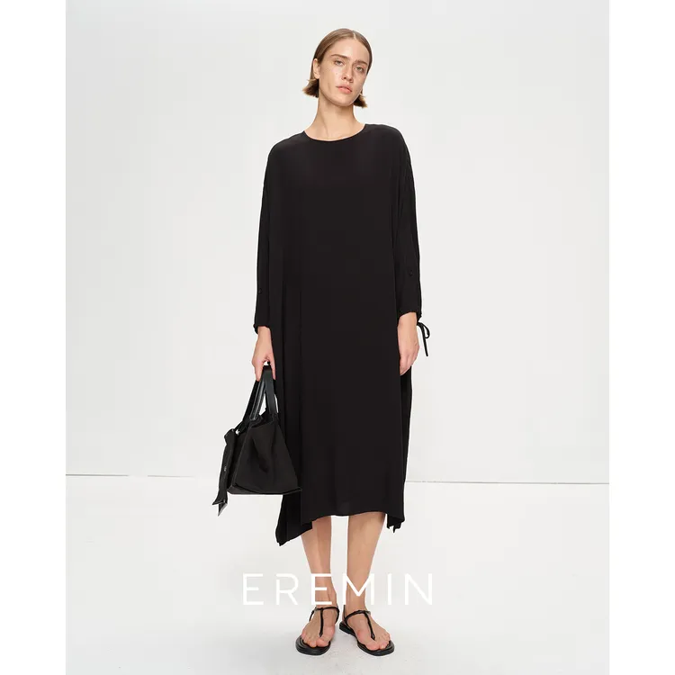 DE Mincollection罩衫裙/日系凉爽柔软系带松弛感廓形连衣裙55188