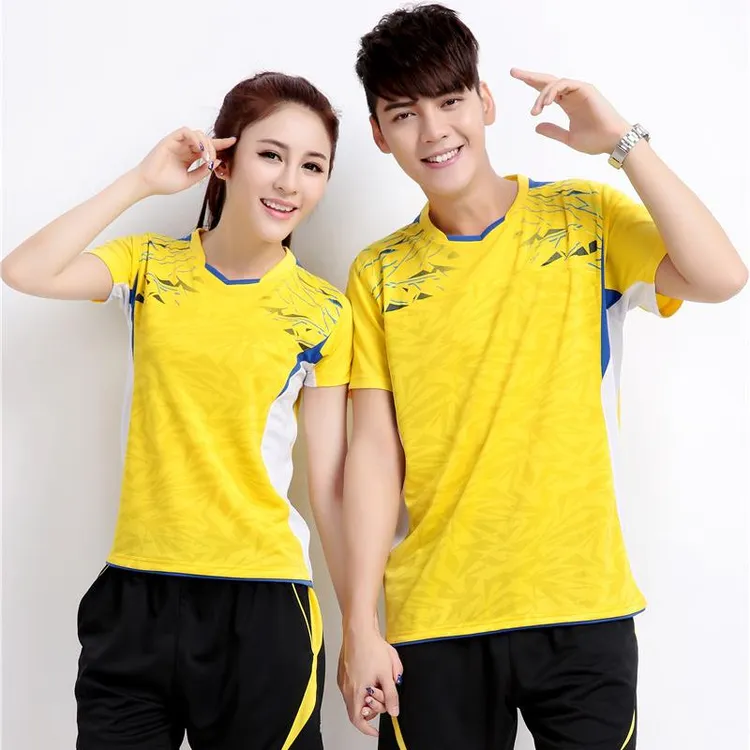 FAVMARTHA男女羽毛球服套装速干透气比赛队服运动服上衣短裤T恤团