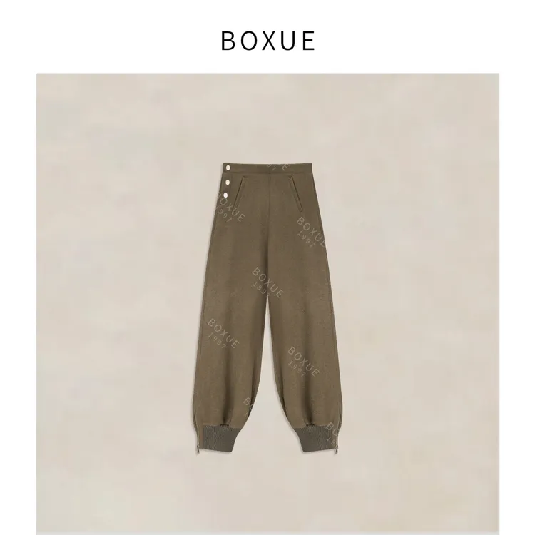 BOXUE“高乔裤”2025秋冬高级感天.丝羊.毛束脚裤子#2501004K5220