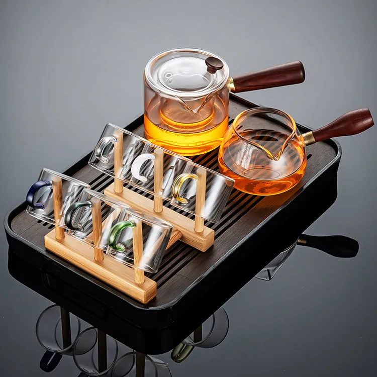 高档轻奢耐热耐高温透明玻璃功夫茶具家用茶杯茶道便携泡茶装备