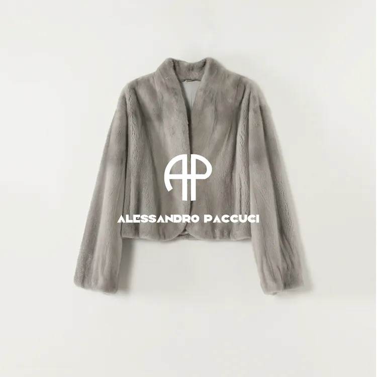 SAGA✖AP洛哥54110CS【限量/北极】进口水貂+桑蚕丝里衬保暖皮草外套