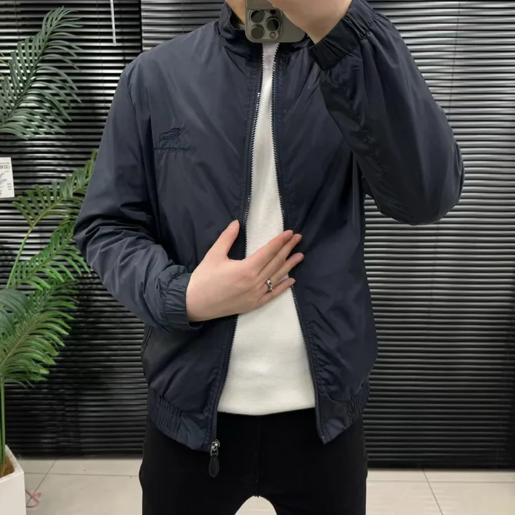 【品质男装】新款男士欧货立领修身夹克外套早秋薄款百搭时尚潮流