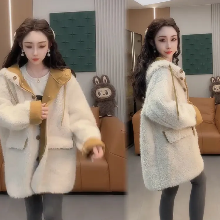 2025秋冬新款时尚显瘦气质网红高档洋气女高级百搭宽松大码外套潮