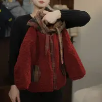 【鸭梨童品】2025冬季男童加厚红色加绒保暖毛毛棉服外套yL10970