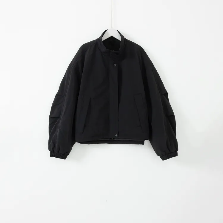 几里与麻 立领堆堆袖棒球服棉服外套 衣长62胸围142 2100855