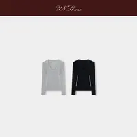 YN-SHUZE【颈畔星河】镶钻V领毛针织衫修身上衣SZ-YNB-S7903