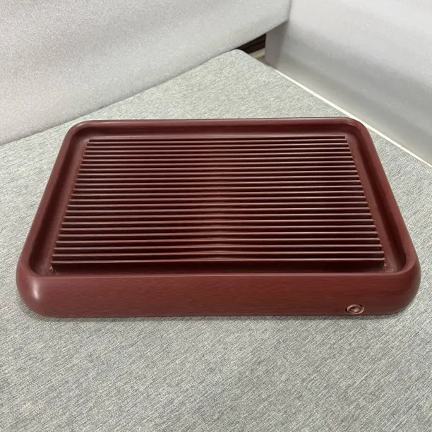 新款沥水红料龙鳞纹电木茶盘纯打磨素盘排水式新中式家用茶台茶具