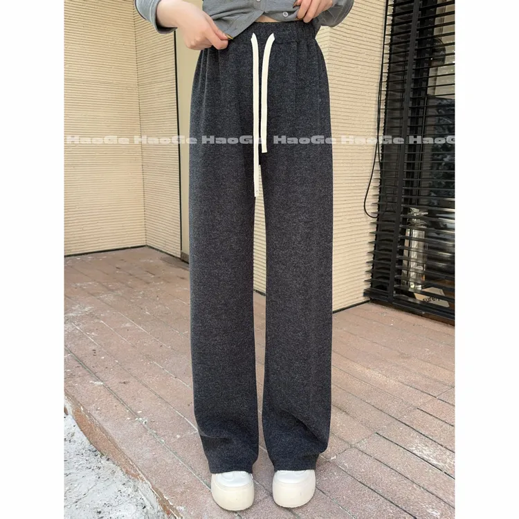 浩哥严选●笑脸裤HGQ5XXK3927A休闲裤预直筒显瘦加厚秋冬垂感设计