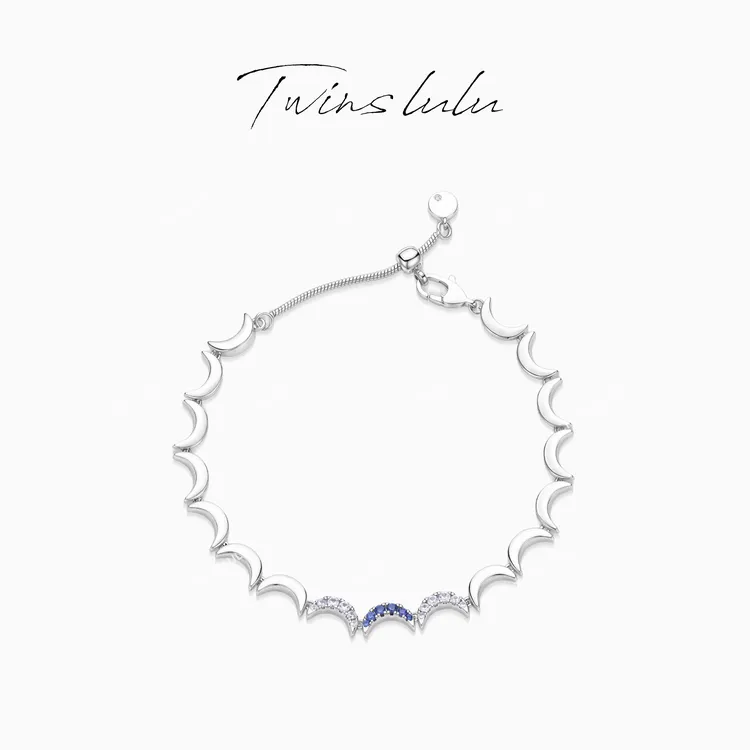 TWINS LULU 双十二轻奢简约时尚百搭小女生波浪纹手链TSS6819