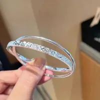 999.9银双环碎冰冰手镯