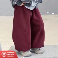 253498儿童春秋时尚纯色宽松休闲长裤
