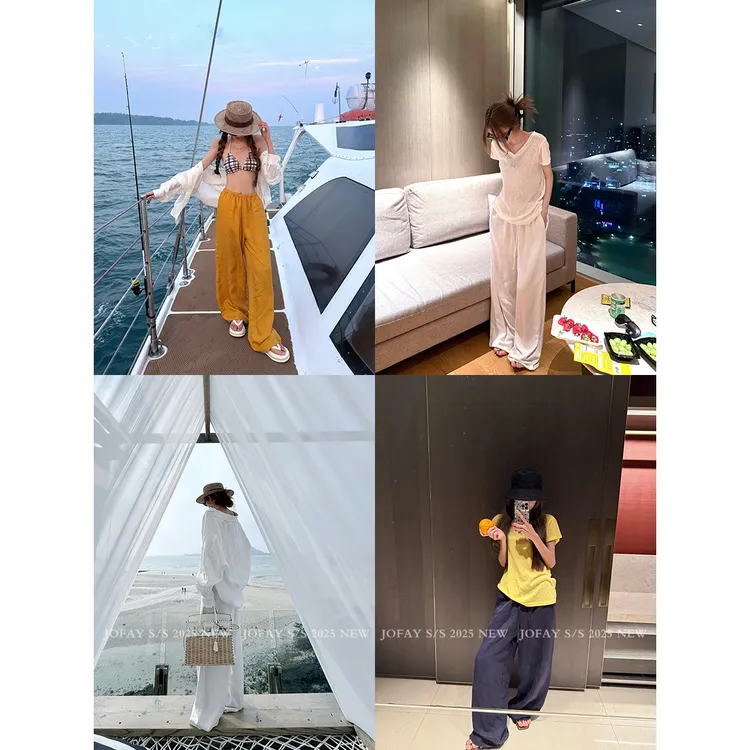 【CHASINGLIGHT】|巨巨巨好穿亚麻裤|透气阔腿休闲麻料裤 K1587