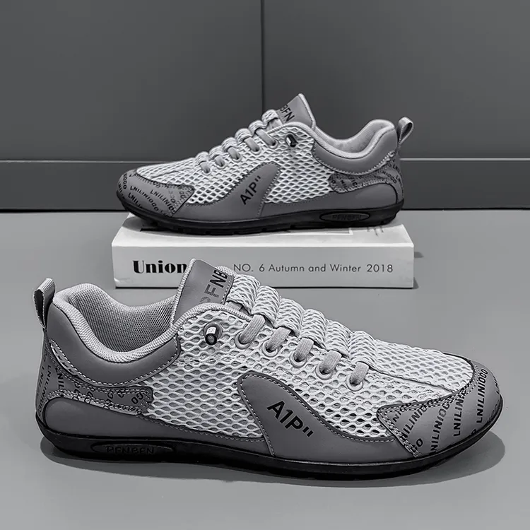 【正品】夏季男款透气薄款百搭轻便防滑一脚蹬休闲运动开商品图