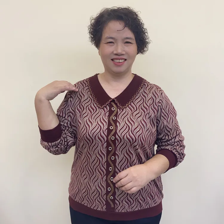 秋季中老年洋气妈妈装常规款娃娃领宽松时尚减龄百搭休闲A9856