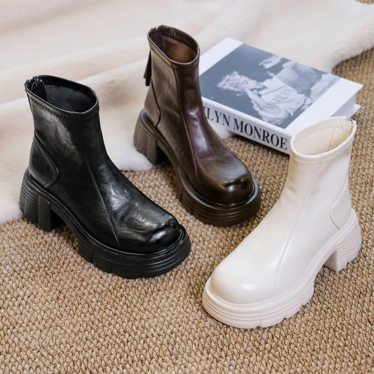 【PGXIAOM】润秀定制短靴999（跟高6厘米左右，筒高13.5厘米左右）  