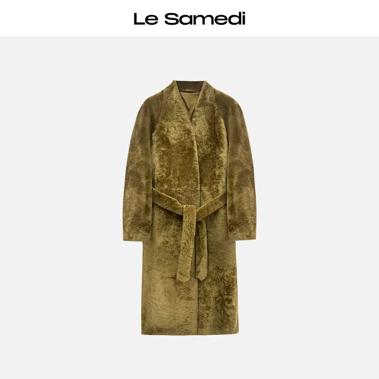 Le Samedi马油叶儿【菲比和杰妮】限量美丽奴鎏金皮毛一体结构外套