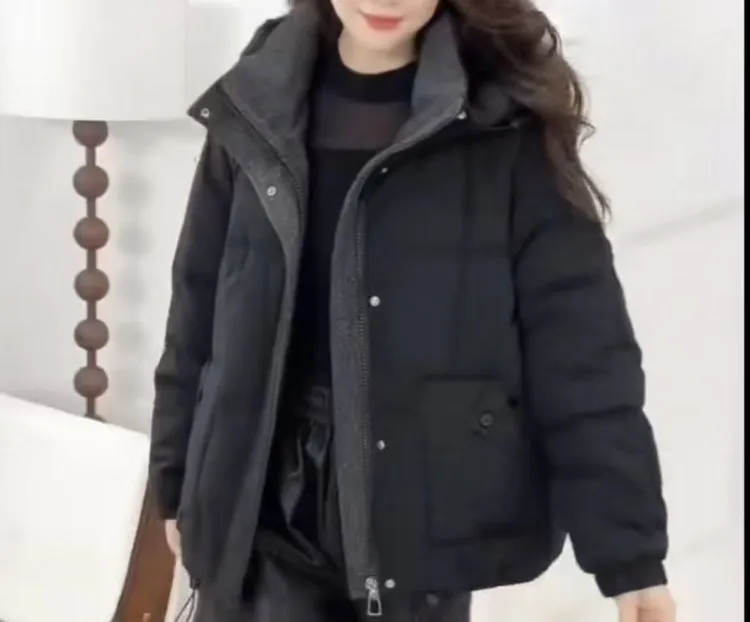 2025新款保暖女棉衣冬季大码保暖棉服休闲短款宽松棉服379