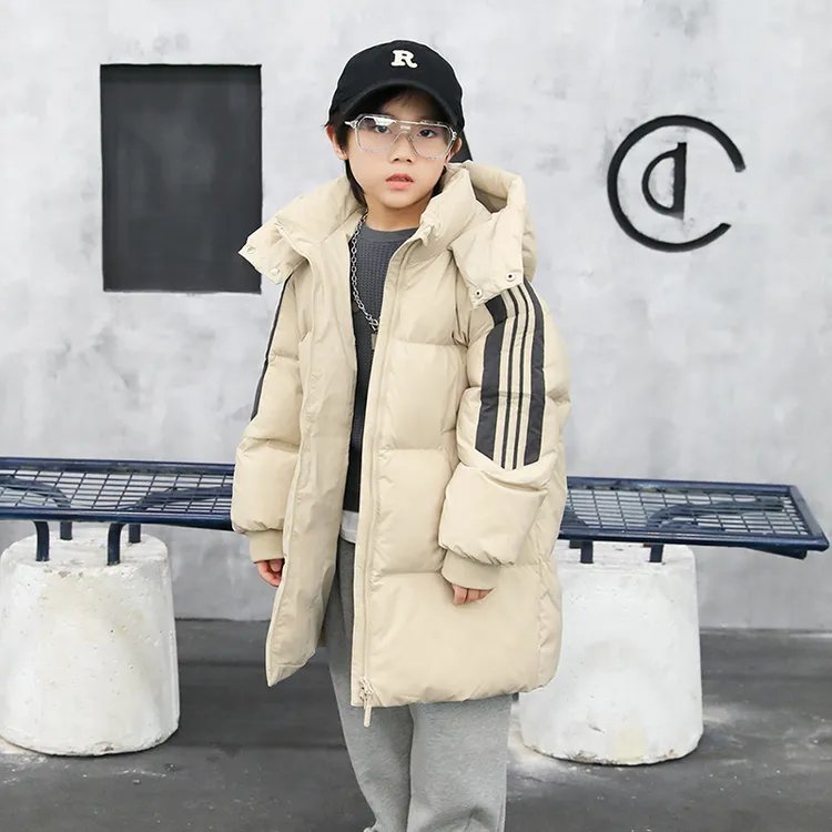男童羽绒服中长款冬季亲子加厚儿童羽绒服小童中大童90绒23083