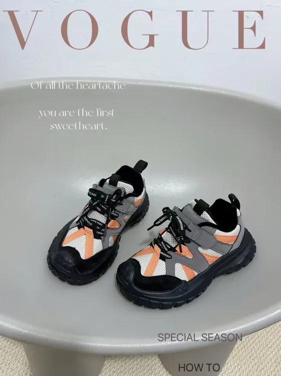 冬季新款户外加绒二棉男女童百搭超轻魔术贴防踢运动鞋