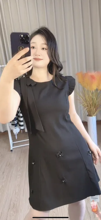 套头夏季圆领拉链连衣裙纯色女装无袖