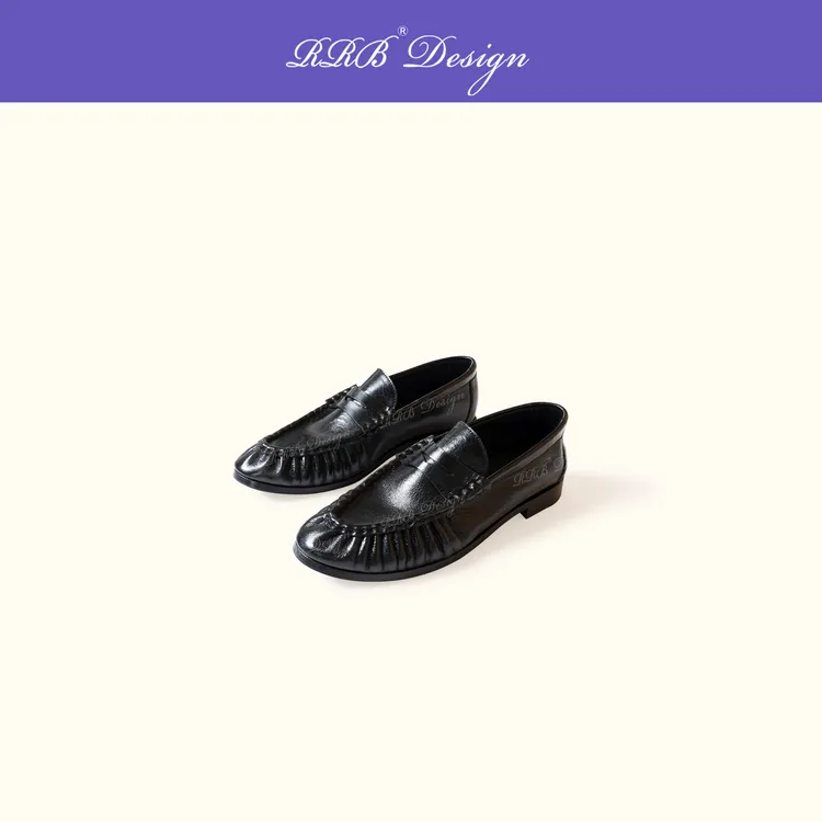 RRB Design 意大利进口羊皮舒适tpu支撑底舒适乐福鞋平底鞋