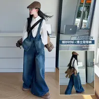 ☆甜蜜蜜☆女童衬衫牛仔背带裤套装2025秋季新款衬衫长袖牛仔裤洋气