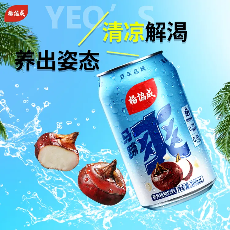 【囤货装】杨协成原味椰子味多口味马蹄爽清甜好喝植物饮料300ml*24