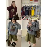 L-A038#气泡#韩系简约减龄“奇奇”卡通圆领卫衣（配围巾）（福利）