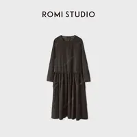 ROMI STUDIO“秋日氛围”质地细腻舒适悠闲贴袋连衣裙 RWCAL66362