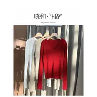 SHOW HER【小马V领】25早秋V领小马刺绣常规绞花针织衫长袖气质女