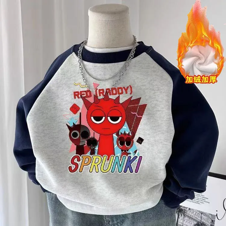 节奏盒子男女儿童卫衣儿童长袖秋冬童装新款宝宝卡通小童上衣外穿