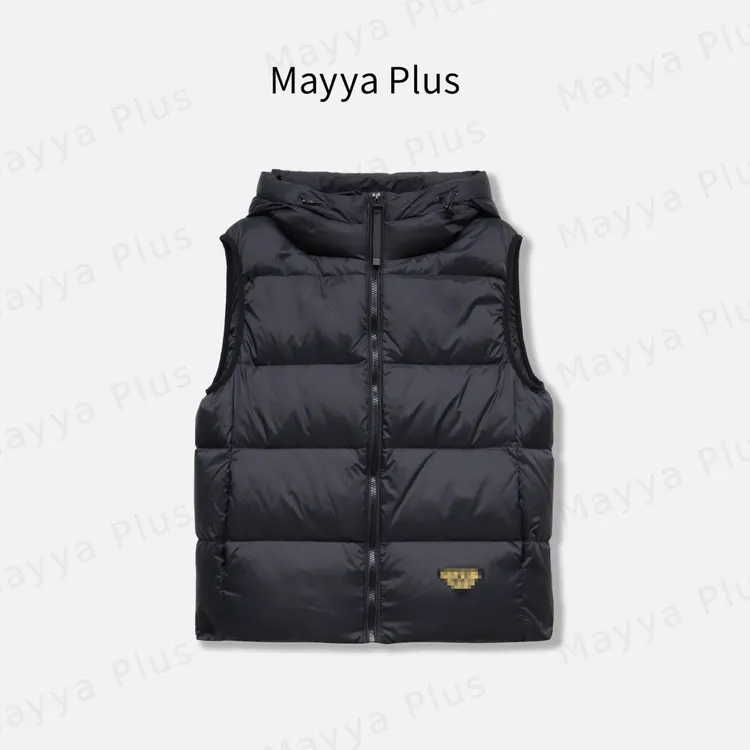 【黑金鹅绒】Mayya Plus麦芽定制气质显瘦流光风羽绒马夹32546155