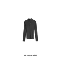 The pattern room | 可持续时髦微机能拉链高领螺纹针织衫