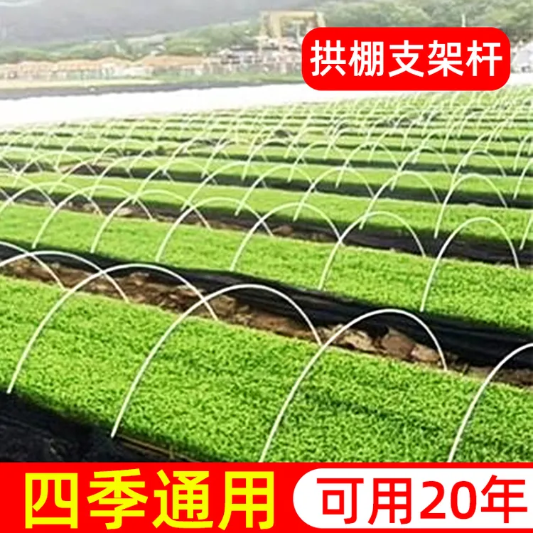 新型拱棚玻璃纤维杆温室拱棚支架拱棚爬藤架家用实心弹力菜棚支架