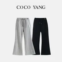 秋季女大童针织微喇裤休闲长裤百搭时尚运动卫裤初中生亲子-SA002