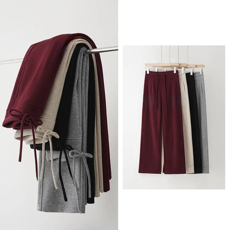 【专柜神裤】加绒羊 绒蚕 丝保暖高腰休闲外穿微弹显瘦休闲裤