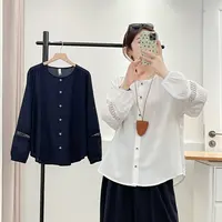大码女装秋新款时尚长袖衬衫宽松显瘦百搭胖mm洋气遮肉上衣潮2568