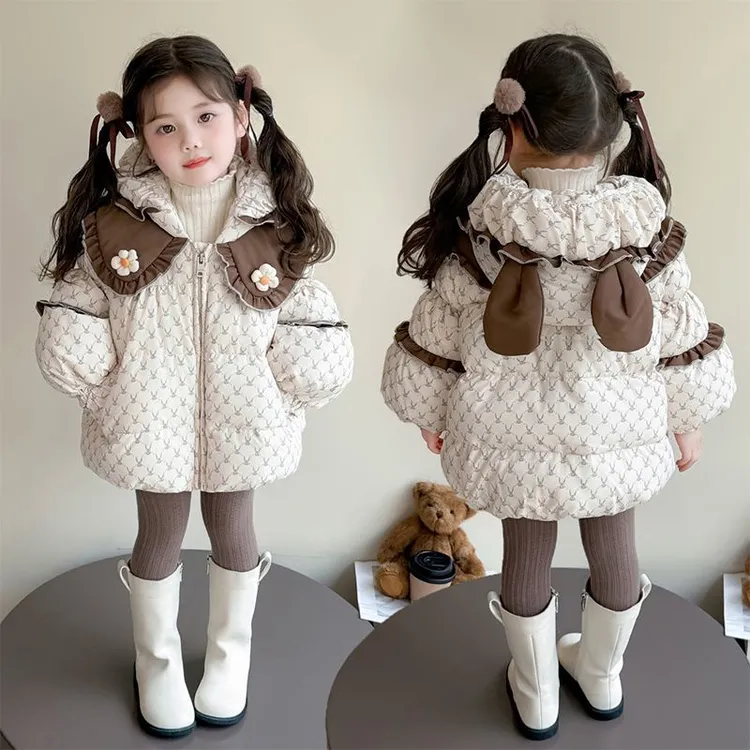 女童羽绒服冬季2025新款洋气儿童白鸭绒棉服加厚女宝宝冬装保暖潮