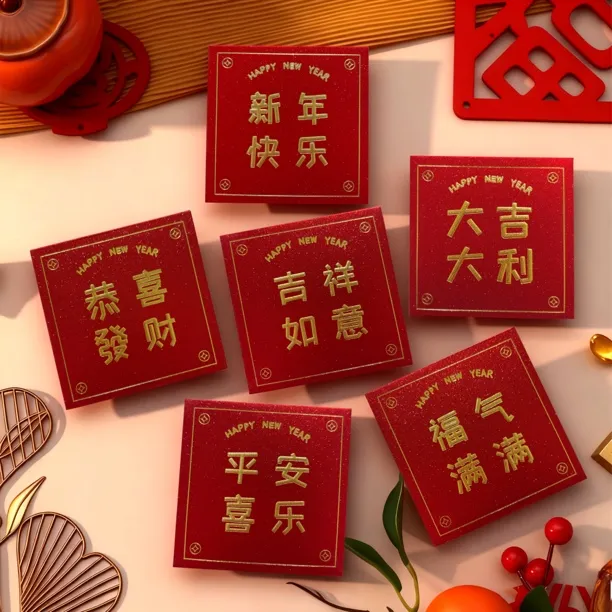 【推荐拍60个】高档红包金葱磨砂烫金创意马年个性新年红包通用红包