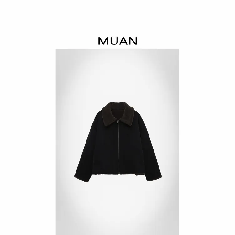 木岸MUAN：《帕丁顿外套》定制800克两面穿颗粒感外套女D-YJ-25019