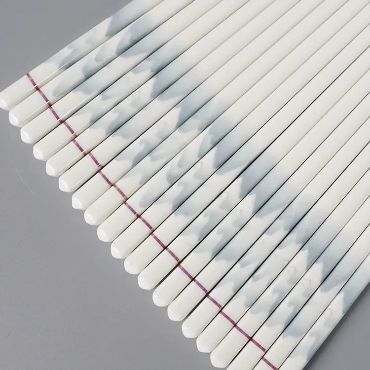 陶瓷骨瓷筷子抗菌防霉防滑景德镇高档耐高温不变形 千里江山款