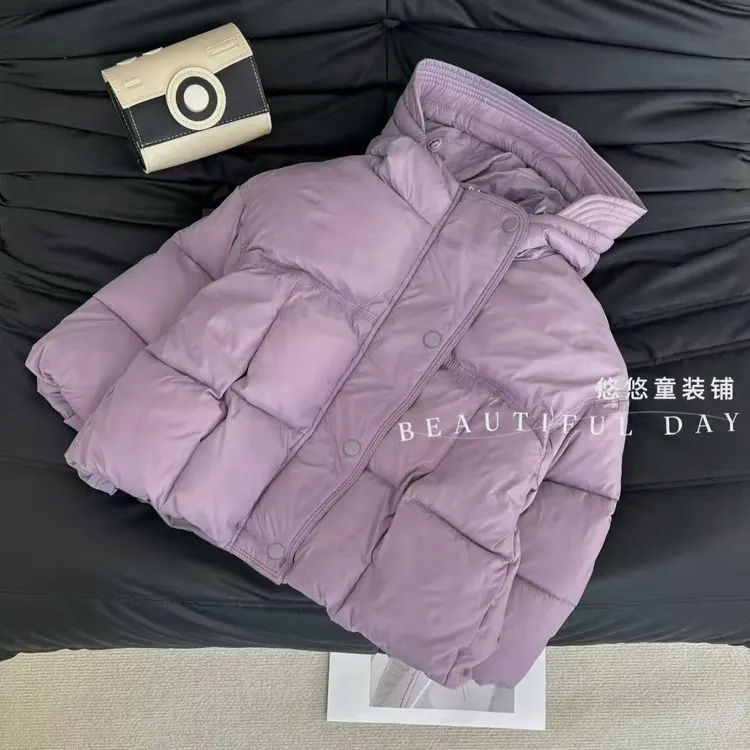 冬季棉服女童女宝宝冬常规款保暖厚款百搭淑女休闲风纯色