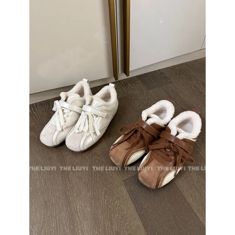 【LIUYI】内增高加绒魔术贴系带休闲德训鞋2890