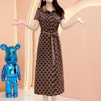 C156高端精致连衣裙2025新款女夏季爆款气质贵夫人品牌妈妈裙子